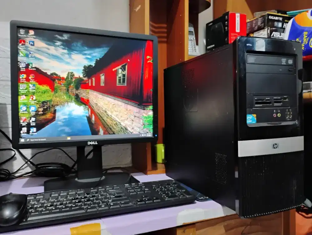 Pc HP intel fullset + monitor 19inch