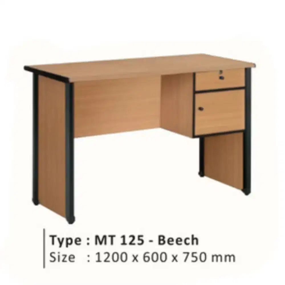 Meja kantor kayu partikel 120cm anti jamur