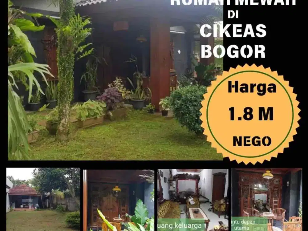 Dijual Segera Rumah Mewah Luas Di Cikeas Udik