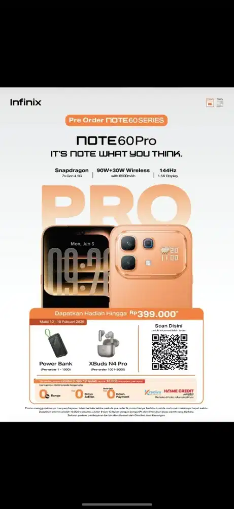 Harga Terjangkau Infinix note 60