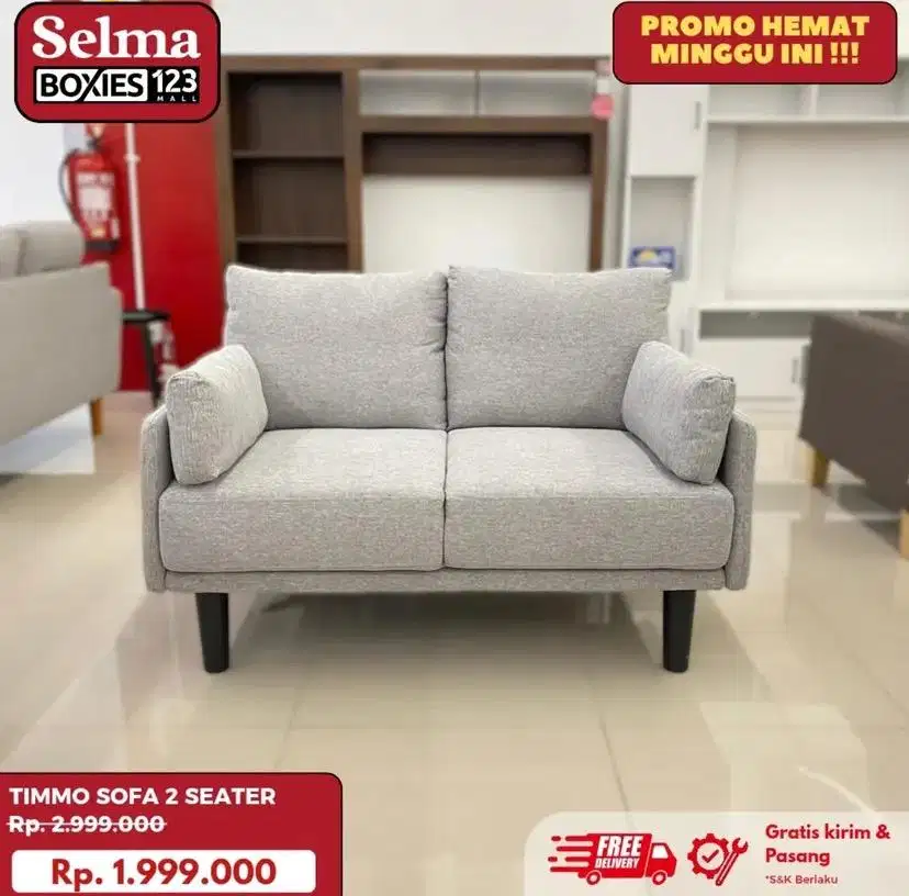 Sofa minimalis 2 dudukan premium