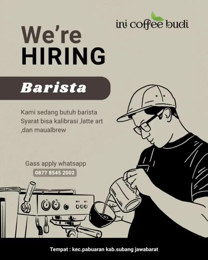 Loker Barista cepat