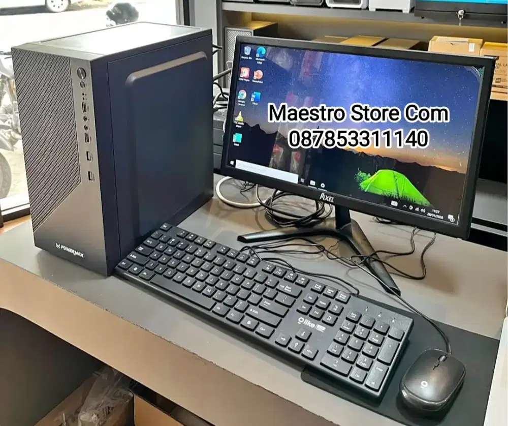 PAKET PC KOMPUTER INTEL CORE I3 4GB/120GB MONITOR 19 INCH TERMURAH