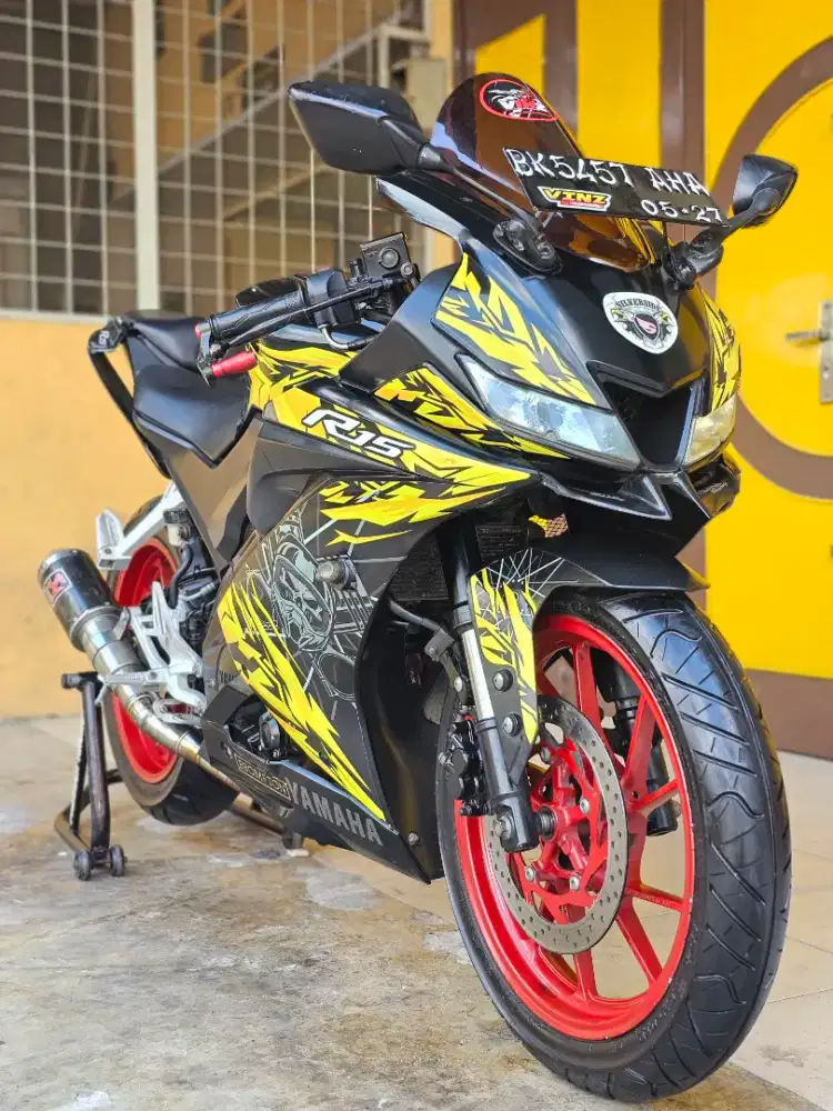 Yamaha R15 / YZF R15 2017, Warna Black Premium Doff, Full Decal.
