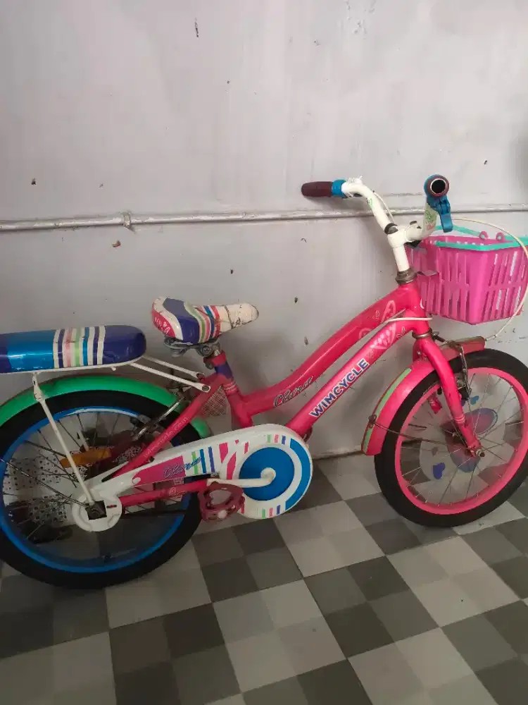 Sepeda cewek wim cycle original wrn pink