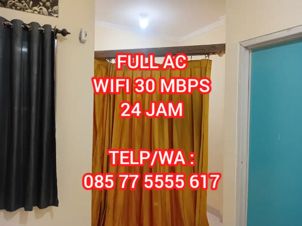 KONTRAKAN BULANAN FULL AC FULL WIFI