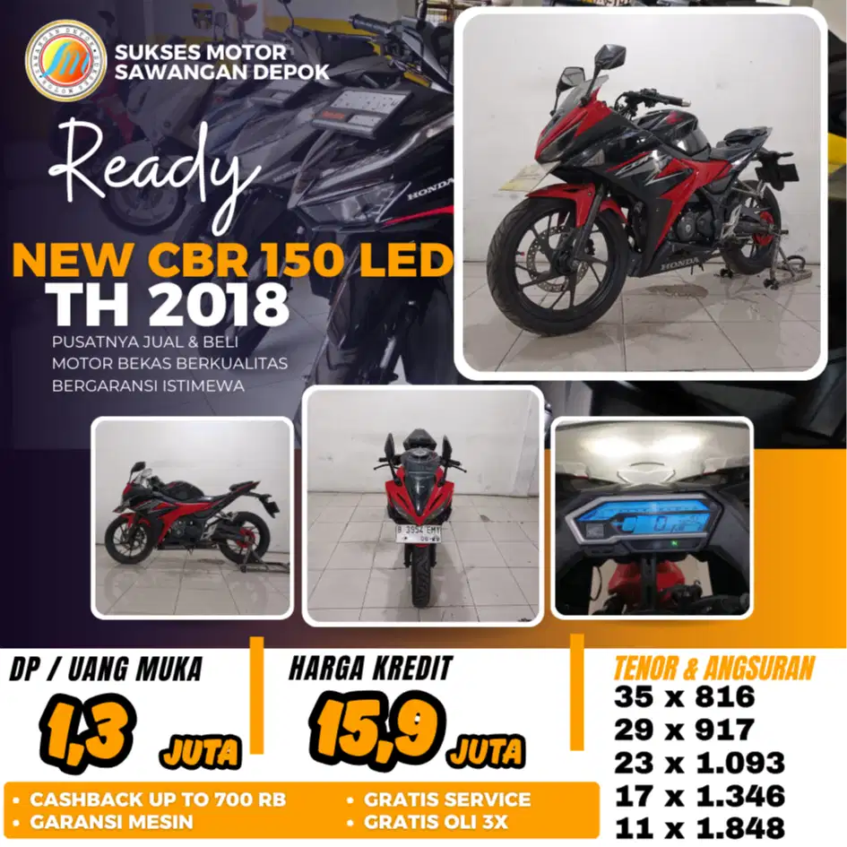 MULUS BERGARANSI HONDA NEW CBR 150R LED TH 2018 BISA CASH KREDIT
