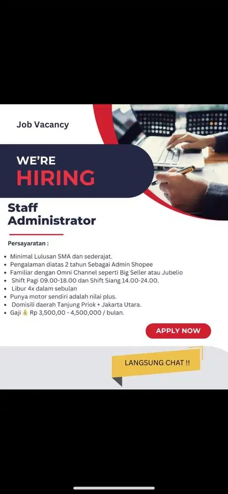 Lowongan pekerjaan Administrasi