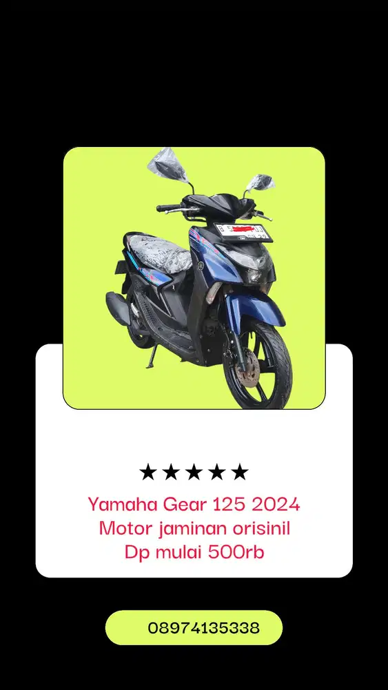 Promo dp 500rb Yamaha Mio Gear 125 (KTP daerah bs kredit) not ultima