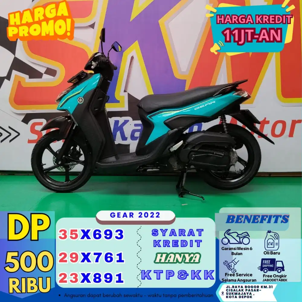 ( gear tahun 2022 DP:500 surat-surat lengkap cash credit
