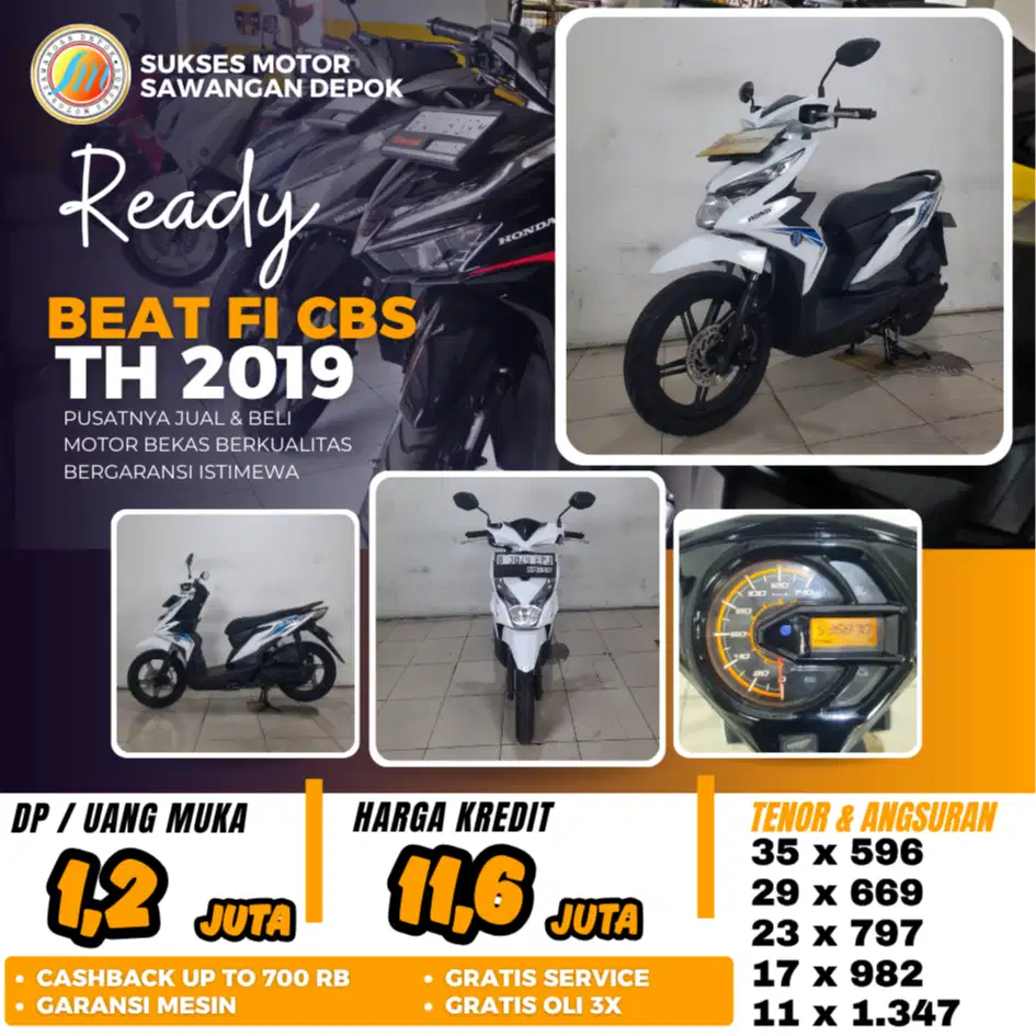 MULUS BERGARANSI HONDA BEAT FI TH 2019 ISTIMEWA BISA CASH KREDIT