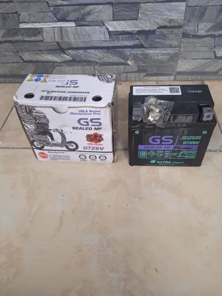 Aki kering GS Astra otopart baru ada box Poris cipondoh