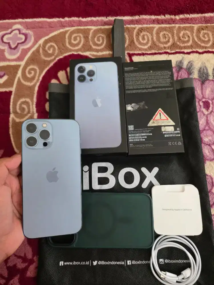 iphone 13 pro max 256gb resmi iBox,unit mulus like new,fulset original