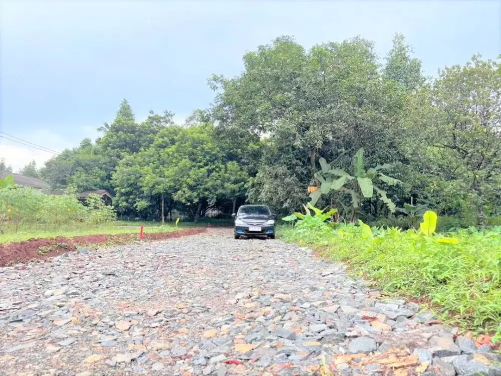 Kavling Jalan Lebar Row 5m, 7 Menit ke Tol, Harga 1 Juta-an