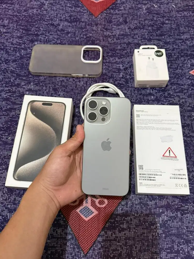 Iphone 15 promax 256gb natural ibox fullset