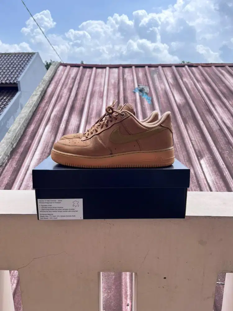 Jual Cepat!! Nike Air Force 1 '07 FLAX/WHEAT BROWN