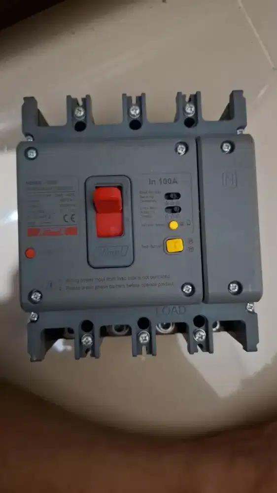 MCCB 4P 100A 50kA earth leakage