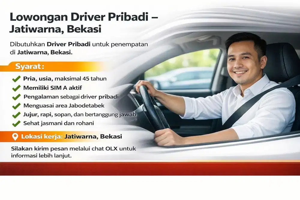 Lowongan Kerja Driver Pribadi - Jatiwarna Bekasi