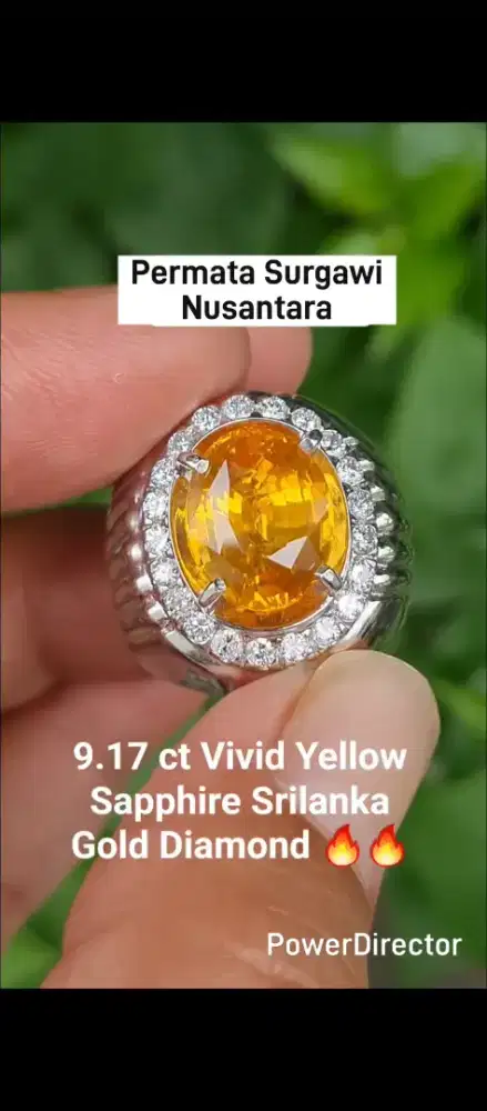 Yellow Sapphire Ring Emas Berlian