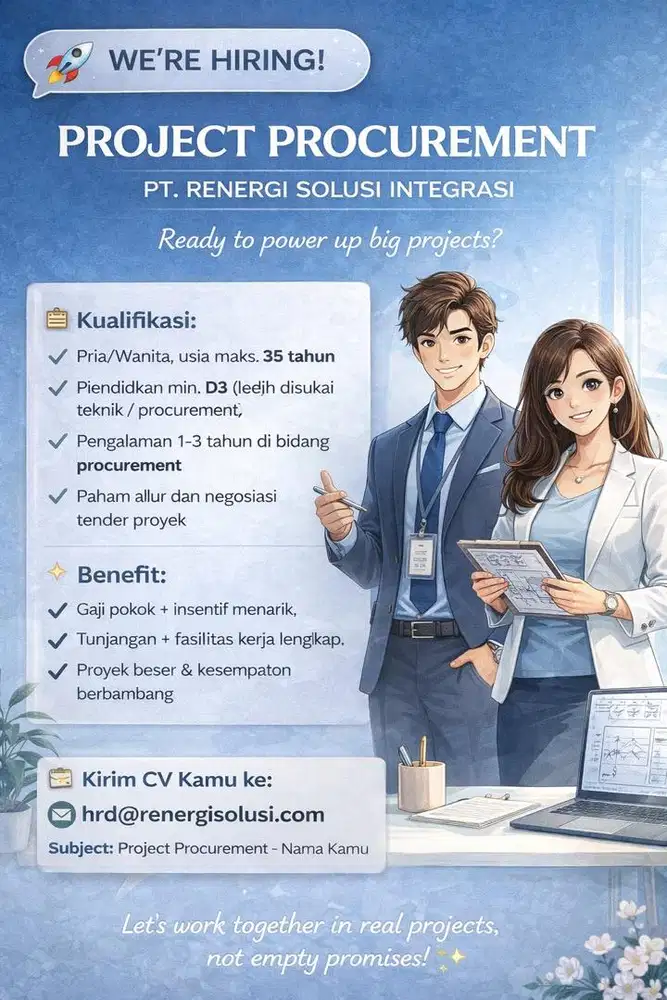 Lowongan Kerja: Project Procurement PT.Renergi (EPC KONTRAKTOR)