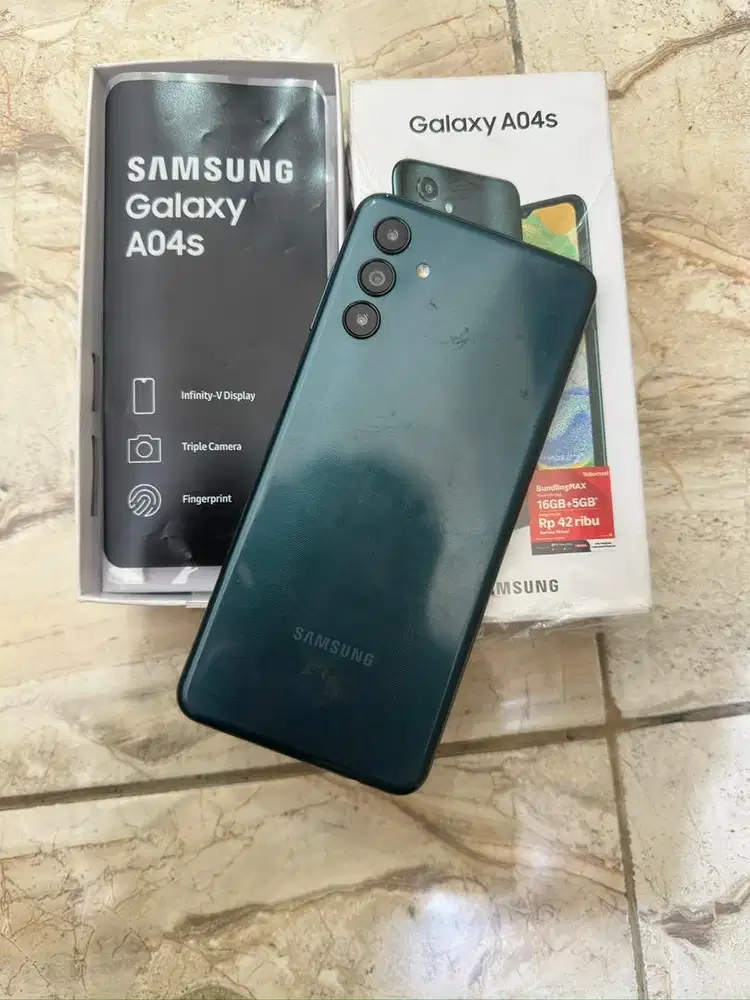 Samsung A04s 4/64 Fullset Nominus Batre Awettt Kamera Bening Tt Ajuin