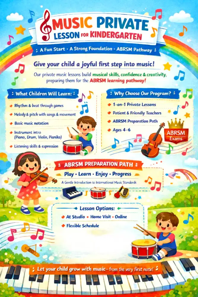 LES MUSIK / MUSIC COURSE ANAK-ANAK TK–SD
