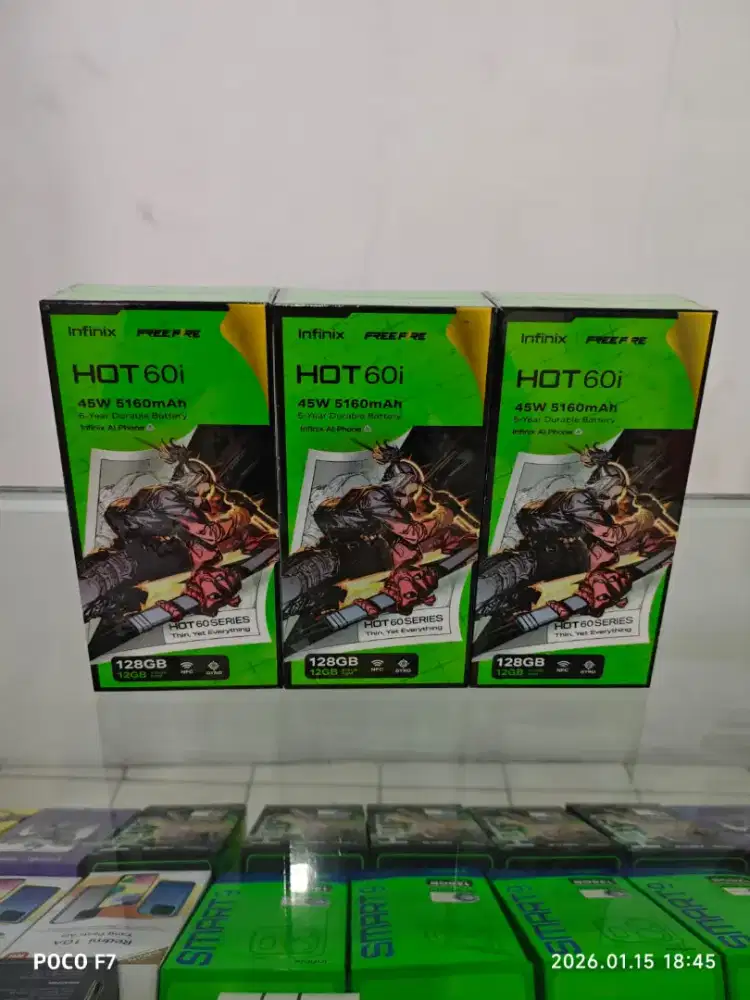 Infinix Hot 60i 6/128 GB NFC Camera 50 MP Helio G81 Garansi Resmi