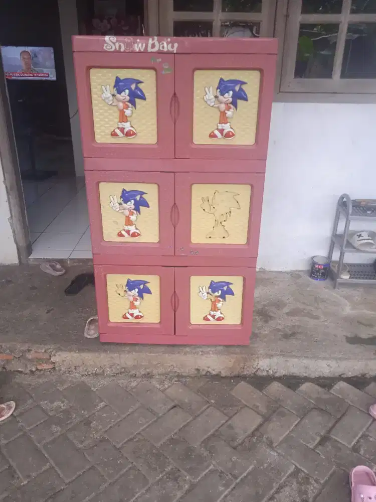 Lemari pakaian  plastik 3 tingkat