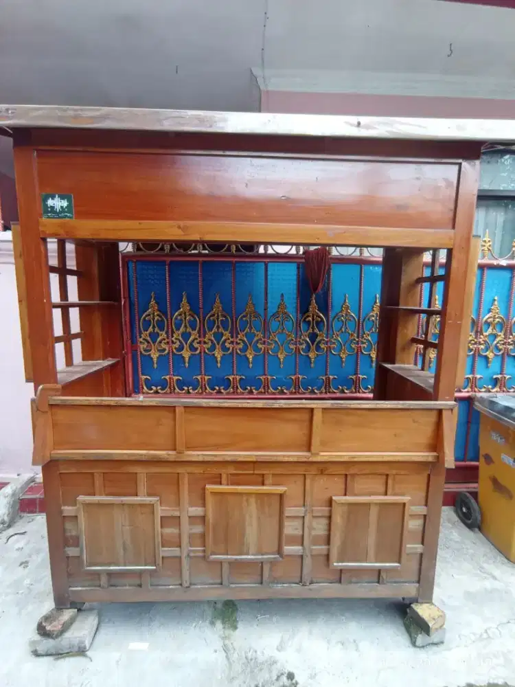 Gerobak angkringan kayu