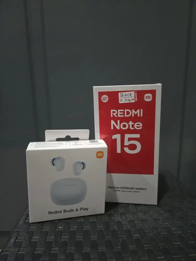 Redmi note 15 8/256 free redmi Buds 6 play