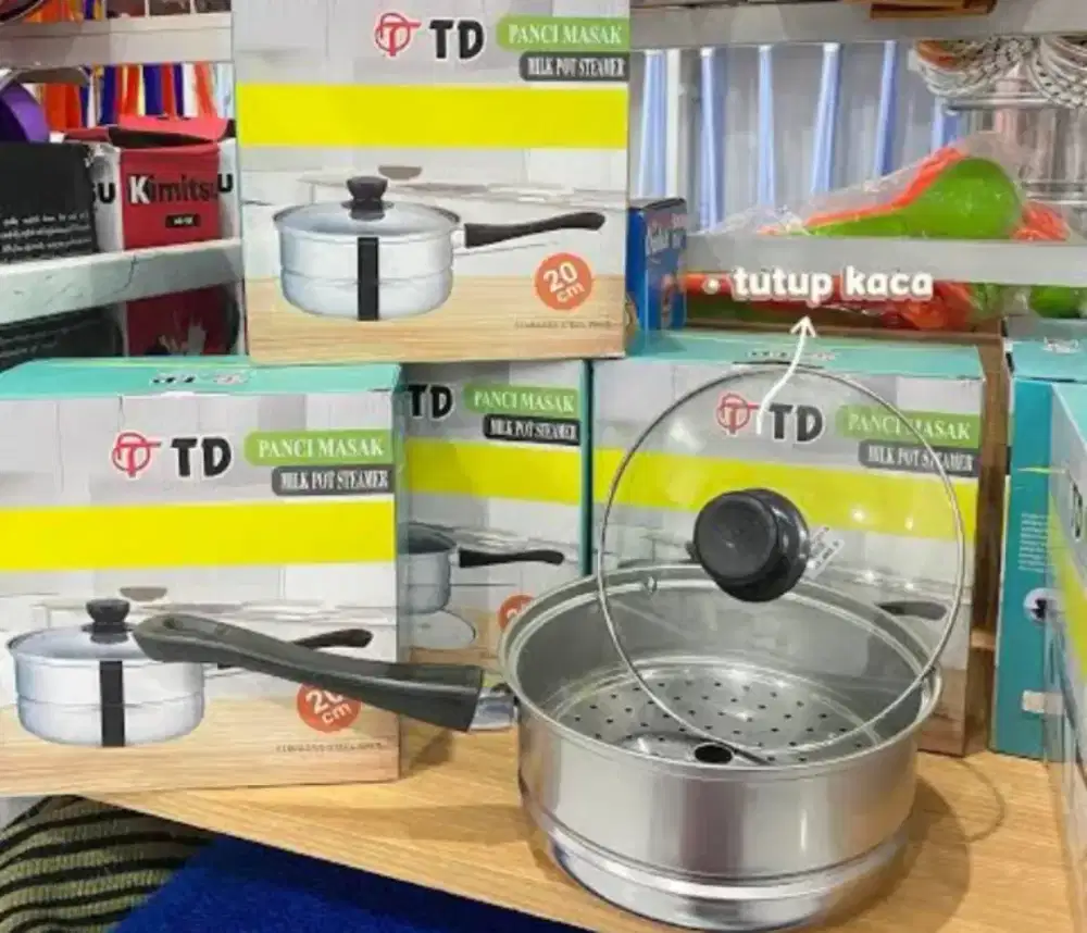 Panci susu steamer stainless