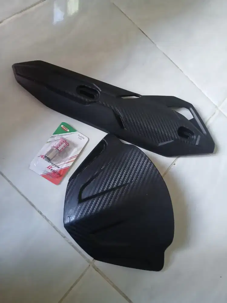 Visor beat set tutup knalpot lampu LED stop