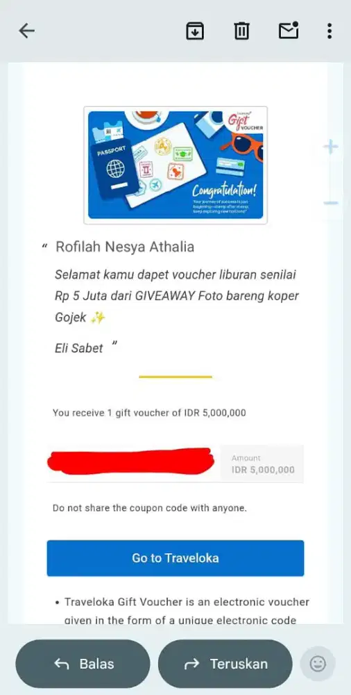 VOUCHER TRAVELOKA GOJEK