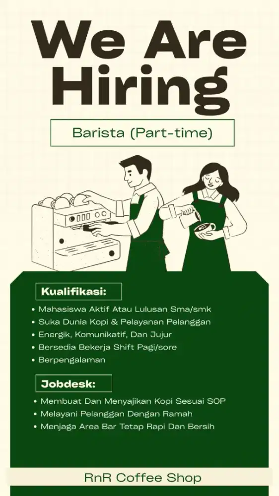 Dibutuhkan Barista