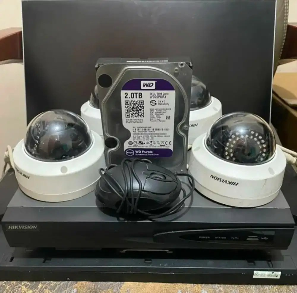 Paket 4 titik cctv ip camera hikvision