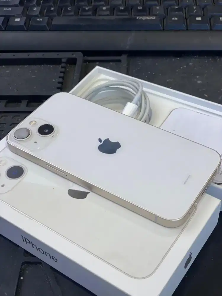iPhone 13 128GB Starlight iBox Resmi - Mulus Like New Fullset