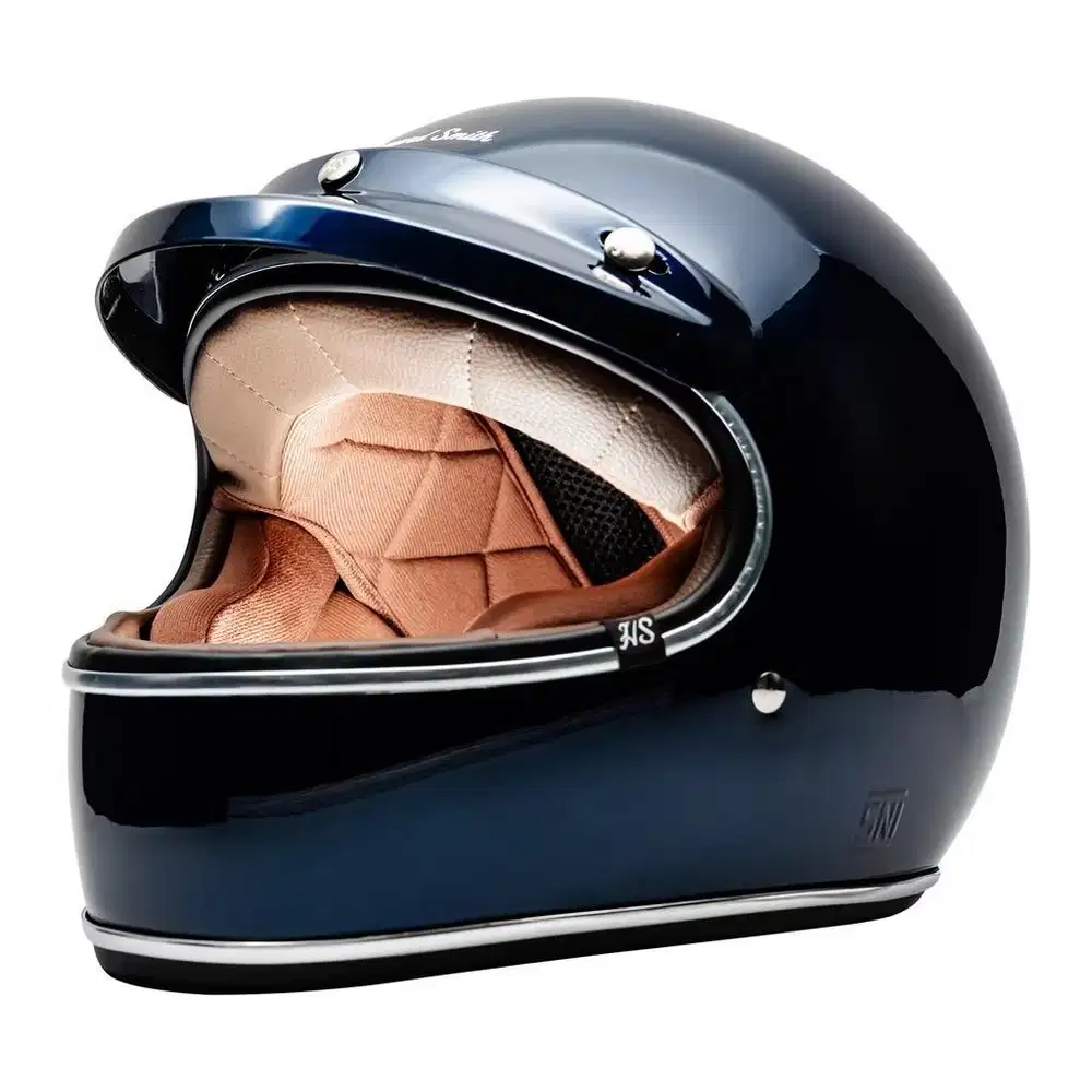 Howard Smith Racer Retro Helm Full Face - Midnight Blue