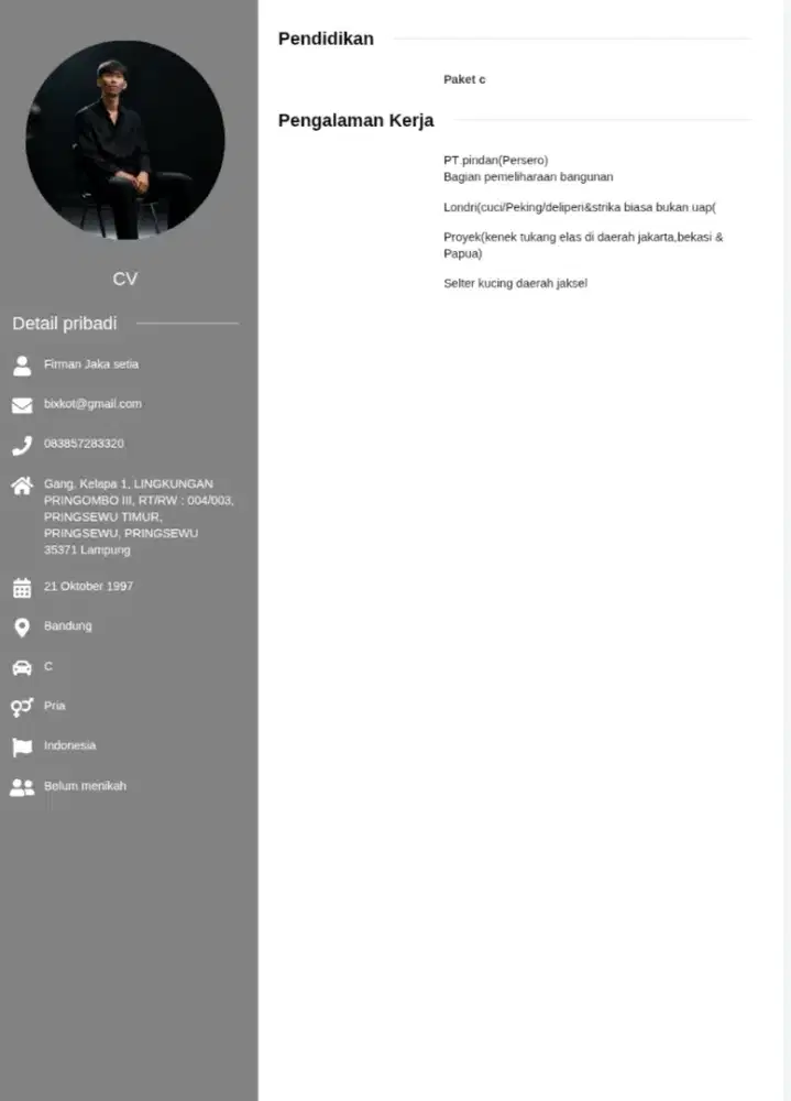 Mencari kerja apa saja