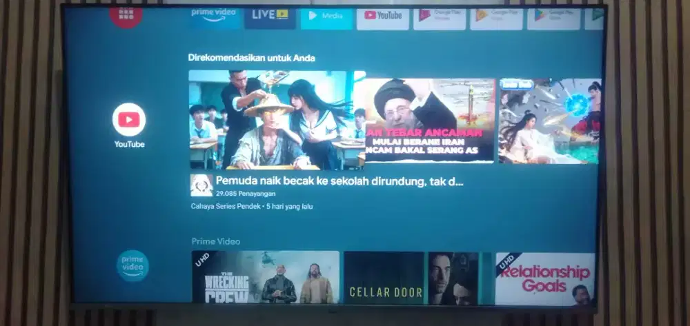 Jual tv LED android coocaa 55in besar .jual cepat