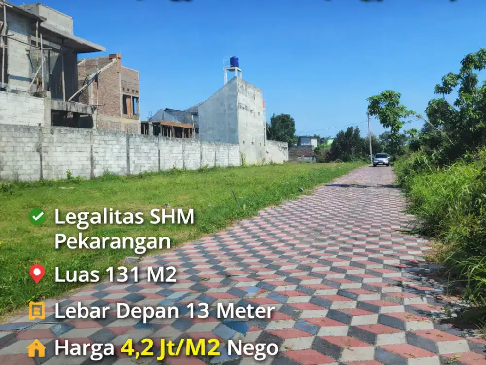 Jual Tanah Sleman Maguwoharjo Dekat Jogja Bay Siap Bangun SHMP