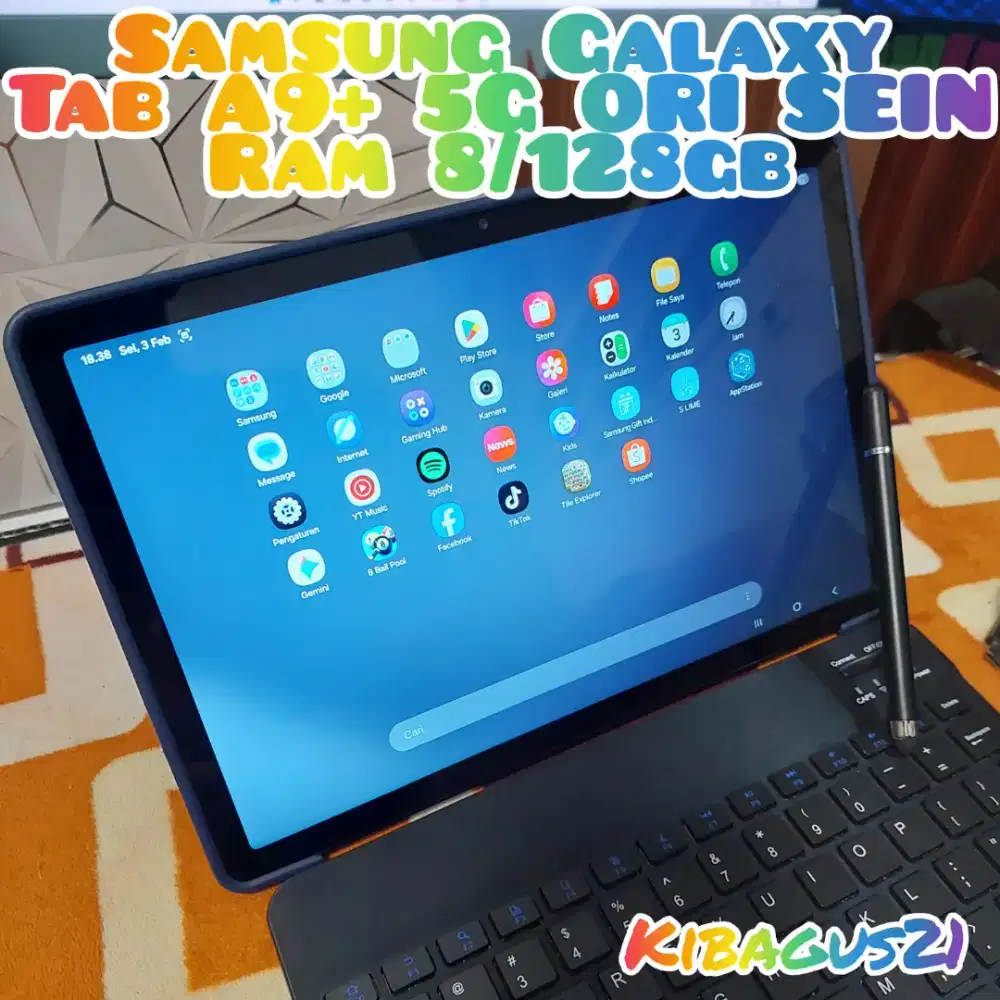 Samsung Tab A9+ Versi 5G spek Ram 8/128gb Tertinggi