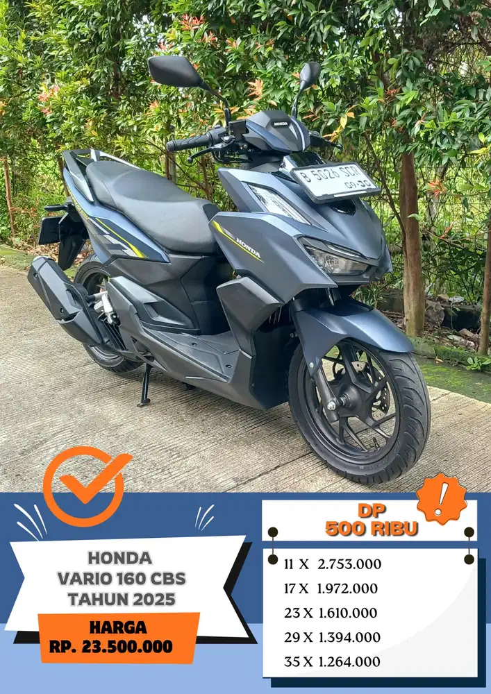 Dp 500 ribu!!. HONDA VARIO 160 CBS TAHUN 2025
