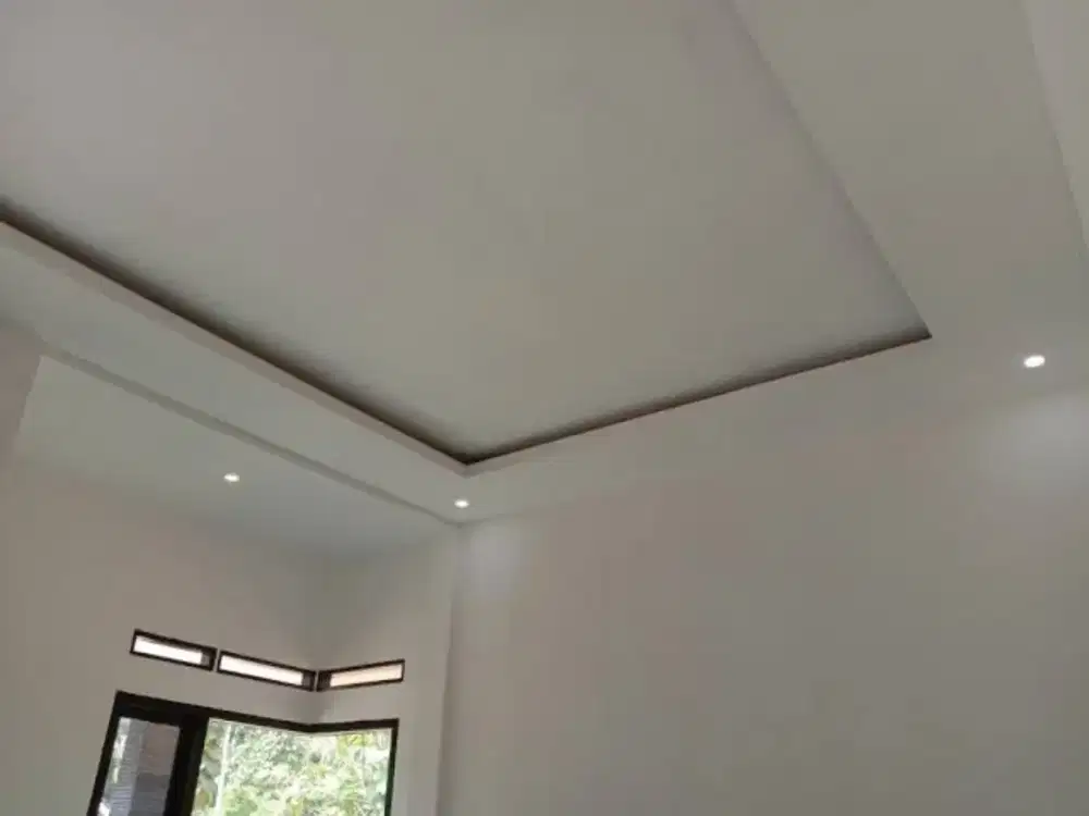 pemasangan plafon gypsum terima jadi bahan terpasang langsung tukang