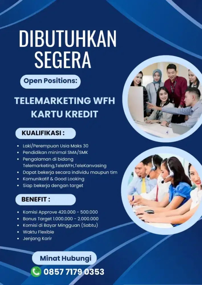 TELEMARKETING WFH KARTU KREDIT