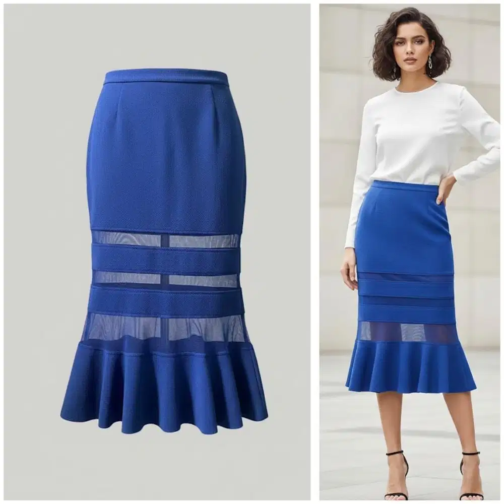 Rok preloved murah biru