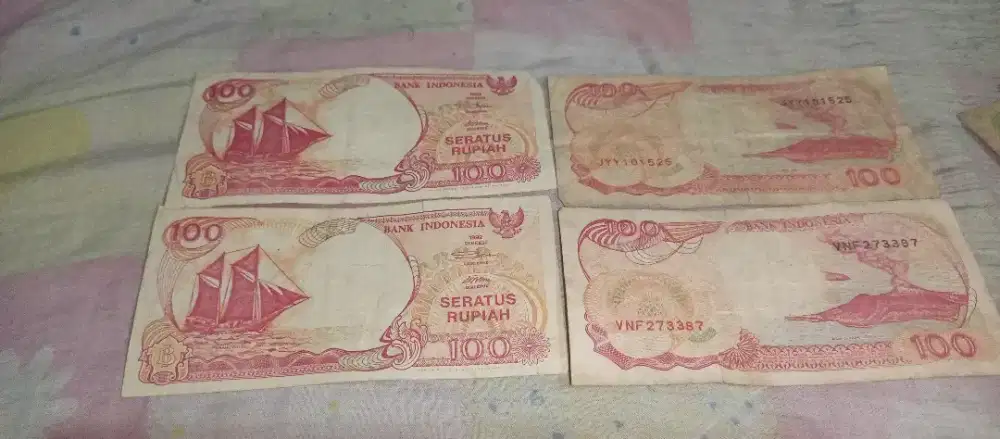 dijual duit kertas 100  500 dan 1000 an tahun 1992