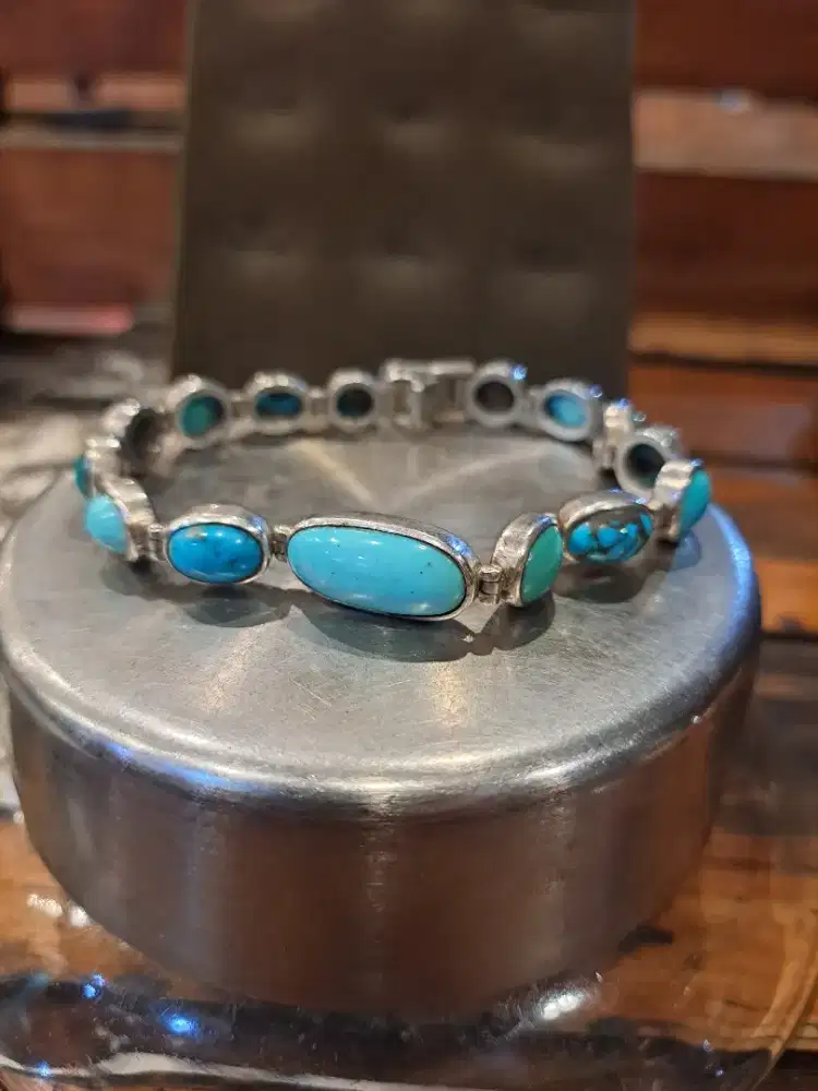 Gelang pirus persia gelang perak handmade