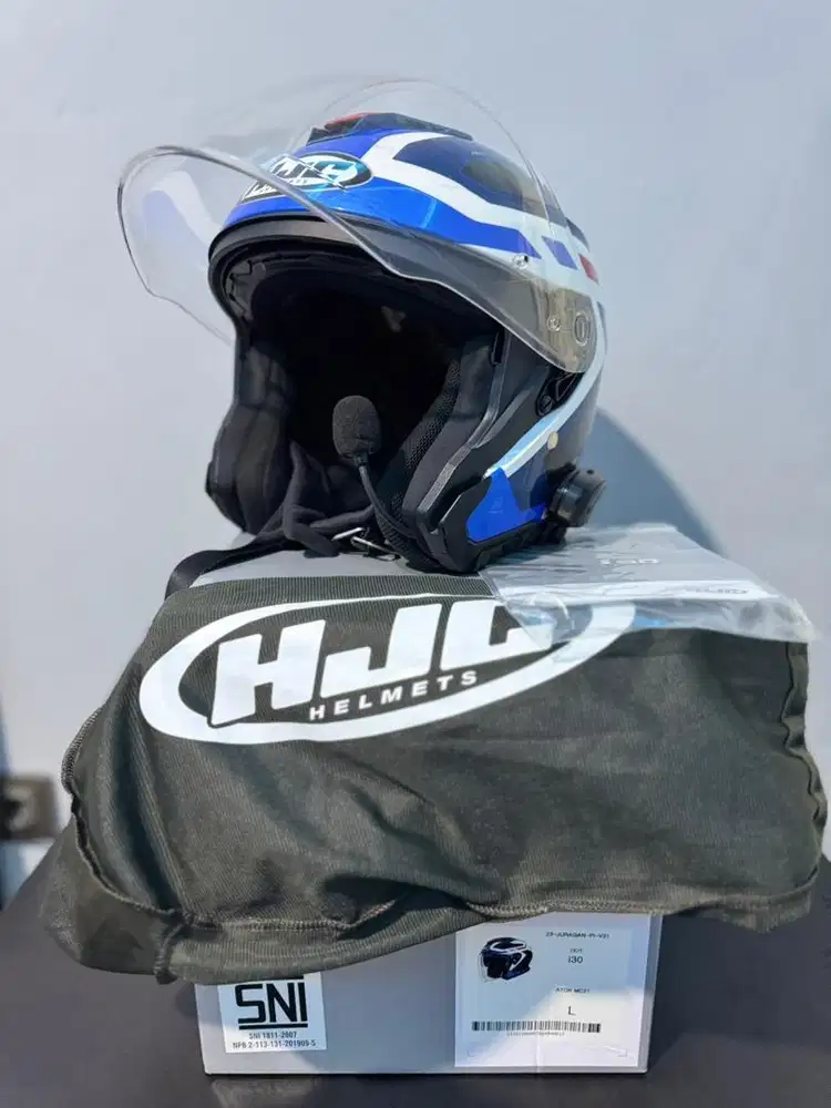 Helm HJC i30 Aton MC21 Half Face Fullset Like New