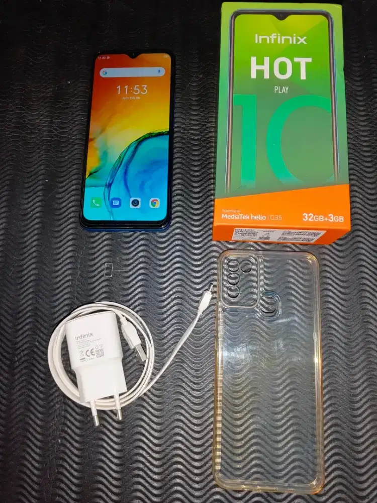 Infninix HOT 10 Play (3/32 Gb - Terawat Mulus Normal Hp rumahan)