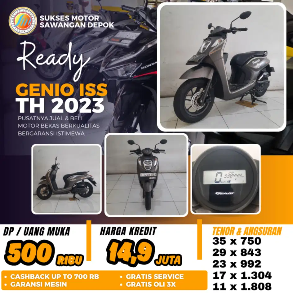 KREDIT DP 500 RIBU HONDA GENIO ISS TH 2023 UNIT MULUS BERGARANSI MESIN
